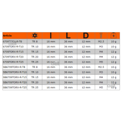 Nasadka 1/4" z końcówką Torx z otworem TR8 SB6709TORX-R-T8 Bahco