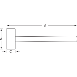 Młotek bezodrzutowy 1270 g 3625PU-60 Bahco