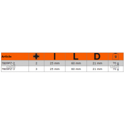 Nasadka 1/2" z końcówką Pozidriv PZ2 7809PZ-2 Bahco