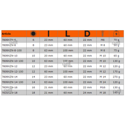Nasadka 1/2" z końcówką do śrub z wieloklinem XZN 6 mm 7809XZN-6 Bahco