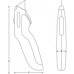 Nóż techniczny wysuwany ERGO™ KERU-01 BAHCO