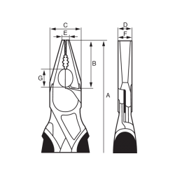 Szczypce kombinerki uniwersalne 160 mm ERGO™ 2628 G-160 BAHCO