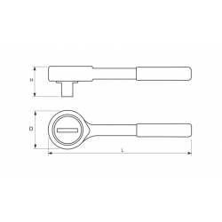 Grzechotka nierdzewna 1/4'' SS242-08-200 Bahco