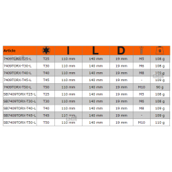 Nasadka wydłużona 3/8" Torx T45 SB7409TORX-T45-L Bahco