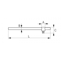 Pokrętło przesuwne T-kształtne 3/8'' 160 mm 7754 Bahco