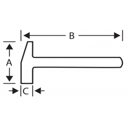 Młotek ślusarski typu francuskiego 300 g 482F-25 Bahco