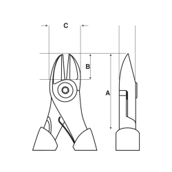 Szczypce ucinaki boczne nierdzewne 150 mm SS402-160 Bahco