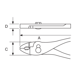 Szczypce dwupozycyjne nierdzewne 200 mm SS412-200 Bahco