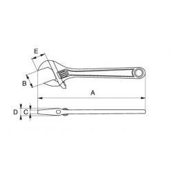 Klucz nastawny 155 mm z zabezpieczeniem TAH8070 Bahco