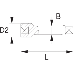 Przedłużka udarowa 3/8'' 150 mm K7760C-2 Bahco