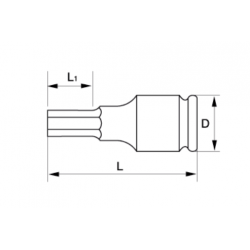 Nasadka udarowa 1/2'' z końcówka imbusową 17 mm 7993S0170 Bahco