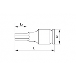 Nasadka udarowa 1/2'' z końcówka torx T30 7994S0300 Bahco