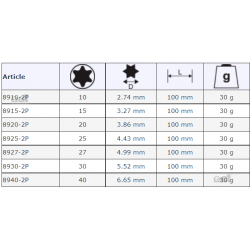 Grot Torx T30 x 100 mm 2 szt. 8930-2P Bahco