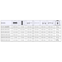 Wkrętak krótki płaski 0.8 x 4.0 x 25 mm B195.040.025 Bahco