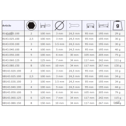 Wkrętak imbusowy z kulką hex 2.5 x 100 mm FIT B143.025.100 BAHCO