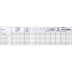 Wózek narzędziowy warsztatowy Premium E77 8 szuflad 1477K8GREY Bahco