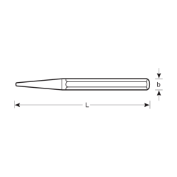 Punktak z trzpieniem 6-kątnym 120 mm 3735N-4-120 Bahco