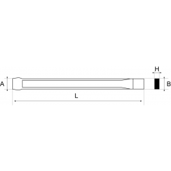 Przecinak ślusarski 26 x 500 mm 874005000 Bahco