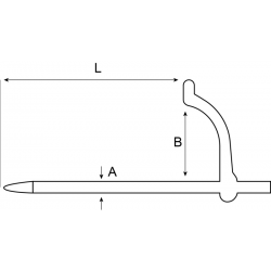 Hak budowlany murarski 255 mm 440102500 BAHCO