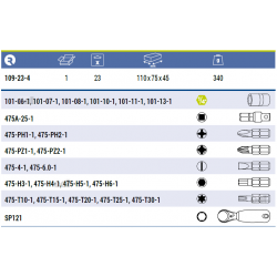 Zestaw narzędzi 1/4'' 23 el. 109-23-4 IRIMO
