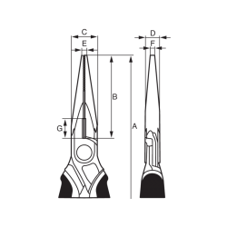 Szczypce półokrągłe 200 mm 2430 D-200 IP BAHCO