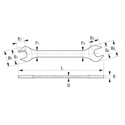 Klucz płaski dwustronny 14 x 15 mm 10-1415-1 IRIMO