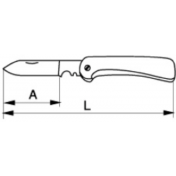 Nóż składany dla elektryków z zabezpieczeniem TAH2820EF2 BAHCO