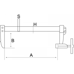 Ścisk stalowy śrubowy 410 mm 306704000 BAHCO