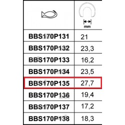 Chwytak 27,7 mm do ściągacza wycieraczek BBS170P135 BAHCO