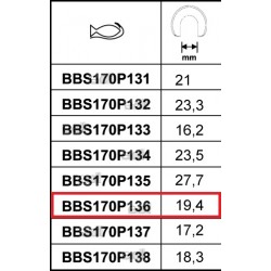 Chwytak 19,4 mm do ściągacza wycieraczek BBS170P136 BAHCO