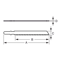 Brzeszczot do metalu 77 mm 15/23 TPI BIM 5 szt. 91-3PM-5P BAHCO