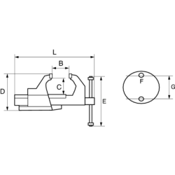 Imadło stołowe stałe 125 mm 834V-5 BAHCO