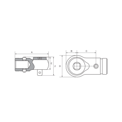 Grzechotka 1/4'' ze złączem okrągłym Ø 16 mm 16R-1/4 BAHCO