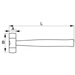 Młotek z nylonową końcówką Ø 22 mm 3625W-22 BAHCO