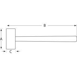 Młotek z końcówkami z tworzywa 900g 3625N-50 Bahco