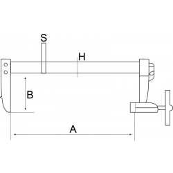 Ścisk stolarski typu F 50 x 100 mm 420SH-50-100 BAHCO