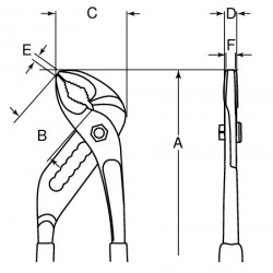 Szczypce nastawne 250 mm 2971G-250 BAHCO