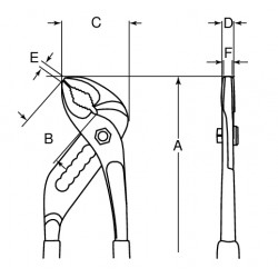 Szczypce nastawne 125 mm 6221D IP BAHCO