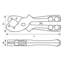 Obcinak do rur Ø 28 mm 412-28-PEX BAHCO