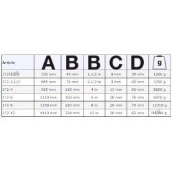 Klucz łańcuchowy wzmocniony do rur Ø 1.1/2'' 372-1.1/2 BAHCO