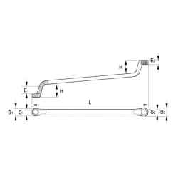 Klucz oczkowy dwustronny głęboko odsadzony 20x22 mm 15-2022-1 IRIMO