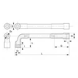 Klucz fajkowy dwustronny 6 mm 51-06-1 IRIMO