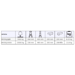 Podpórka o podstawie kwadratowej 7 ton BH3SQ7000 BAHCO