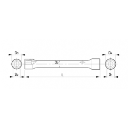 Klucz rurowy nasadowy dwustronny 6x7 mm 055011 IRIMO