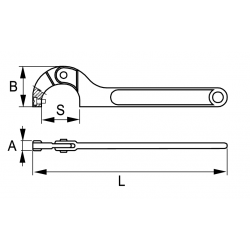 Klucz hakowy 35-50 nastawny z pinem 29P-3550-2 IRIMO