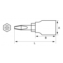 Nasadka 1/4" do śrub PHILLIPS PH1 107-PH1-1 IRIMO