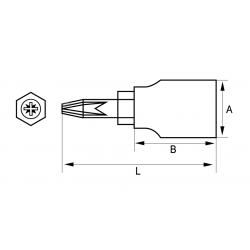 Nasadka 1/4" do śrub POZIDRIV PZ1 107-PZ1-1 IRIMO