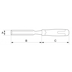 Dłuto rzeźbiarskie żłobik 6 mm 422P-6 BAHCO