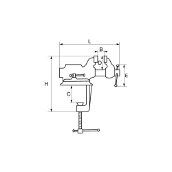 Imadło stołowe 63 mm 834V-2 BAHCO