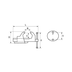 Imadło z rdzeniem okrągłym 80 mm 601000800 BAHCO